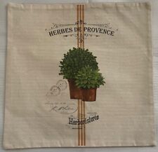 ANTIQUE STYLE HERBES DE PROVENCE PRINT FRENCH TICKING STRIPPED PILLOW CASE - NEW picture