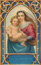 CHRISTMAS - Madonna And Child A Happy Christmas Postcard - 1910 picture
