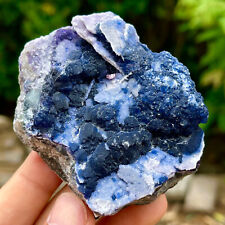 180G Rare Transparent Blue Cube Fluorite Mineral Crystal Specimen/China picture