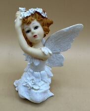 Vintage Cheri & Kalvin Female Angel Figurine In White With Glitter - Prestige picture
