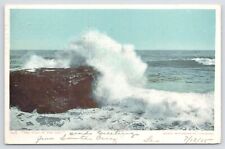 Santa Cruz CA~”Maid Of The Mist”~Breaking Wave On Rock~Detroit Photo~1905 UDB PC picture