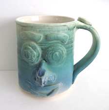 Large Ugly Face Coffee Mug Uglie Mugs OBX NC Outer Banks Artisan Pottery 16 Oz picture