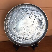Rare Modernist Roar Schanke Nielsen Hand-Cast Pewter Charger Dish Norway 1988 picture