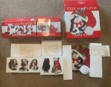 Fritz & Floyd Kitty Claus Tumblers, Salt n Pepper Shakers & Canapé Plate NEW picture