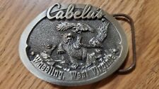 Vintage Uncommon Cabelas Hunting Sporting Goods Wheeling W. Virginia belt buckle picture