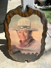 VTG John Wayne Wooden Picture. Large  23” x 15” picture