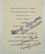 Jimmy Carter & Walter Mondale + Wives Signed Governors' Reception Invite picture