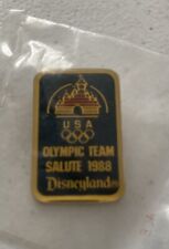 DISNEYLAND OLYMPIC TEAM SALUTE 1988 - SLEEPING BEAUTY CASTLE LOGO Pin picture