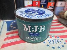 M.J.B  COFFEE TIN CAN vintage 1 lb can OLD COUNTRY STORE SAN FRANCISCO CAL 1957 picture