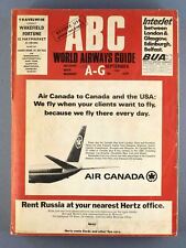 ABC WORLD AIRWAYS GUIDE SEPTEMBER 1969 AIRLINE TIMETABLE PART ONE RED BOOK UTA picture