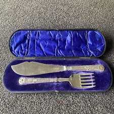 Victorian Harrison Bros And Hawson’s Vintage Silver Plated Fish Cutlery Server picture