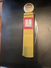 Franklin Mint Collector Knife, Crown Gold Gas Pump picture