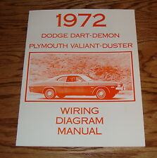 1972 Dodge Dart Demon Plymouth Valiant Duster Wiring Diagram Manual 72 picture