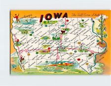 Postcard Iowa Map Greetings from Iowa the Tall Corn State Iowa USA picture