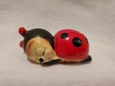 Vintage Josef Originals Ladybug Figurine Sleeping With Stickers Korea picture
