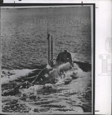 1955 Press Photo U.S. Navy's 1st midget submarine built to assist harbor defense picture