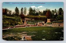 VINTAGE Postcard AMPHITHEATRE WEST SIDE CAGES ENTRANCES TRIER GERMANY 1908-1918 picture