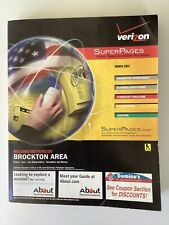March 2002 Verizon Yellow White SuperPages Brockton MA Area Phone Directory Book picture