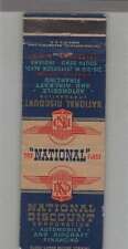 Matchbook Cover - Indiana National Discount Auto & Aircraft Financing South Bend picture