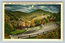 Cherokee, NC-North Carolina, Night View Mountainside Theatre, Vintage Postcard picture