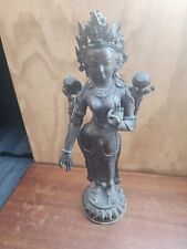 Vintage Tara Statue Cast Bronze 19 Inches Tall  picture