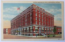 George Washington Hotel Street Views Winchester Virginia VA Linen Postcard picture