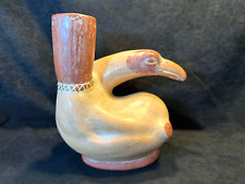 Vintage Handcrafted Peruvian Bird Museo Replica Larco Pottery Vessel picture