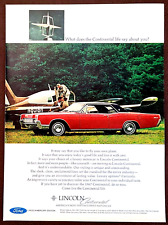 Red Lincoln Continental 2-Door Hardtop 1967 Vintage Print Ad Wall Decor picture
