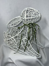 Super Cute Metal Wire Easter Bunny Rabbit Collectible Shabby Farmhouse Decor picture