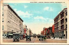 Postcard High Street, Looking Toward Ferries in Portsmouth, Virginia picture