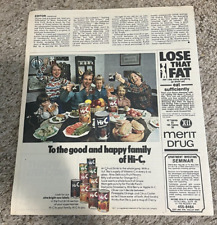 1977 Hi C Fruit Drinks Newspaper Print Ad 9 Flavors picture