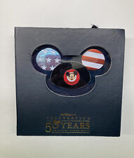 WDW Disney Large Pin Celebrating Fifty 50 Years LE 750 Mickey Hat American Flag picture