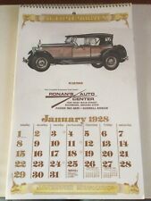 Vintage 1928 calendar -Ronan’s Auto Center advertising calendar picture