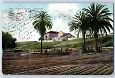 San Diego California CA Postcard Mission Exterior Field Building c1911 Vintage picture