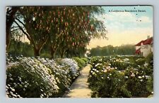 A California Residence Street, Vintage Postcard picture
