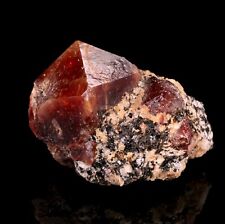 Nice Red Zircon Crystals in Schist - Hunza Valley, Pakistan - Fluorescent too picture