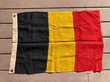 WW1 US Army AEF Military Souvenir Belgian Belgium National Flag Wool 22x32