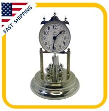 VIntage American Elgin American Quartz Anniversary Mantel Clock Glass Dome USA picture