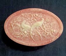 Vintage 1960s Pink INCOLAY Birds Of Paradise Jewelry Box, Large 10