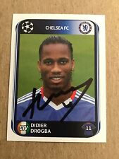 Didier Drogba,  Ivory Coast 🇨🇮 Chelsea FC Panini 2010/11 CL hand signed picture