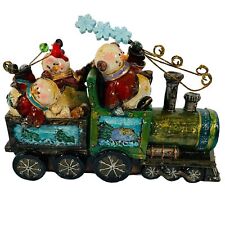 Kirkland Tinsel Town Snowman Train Christmas Winter Figurine Choo Choo Cardinal picture