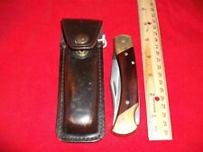 Vintage Schrade Uncle Henry LB7 Old Timer Large Folding Knife with Leather Pouch picture
