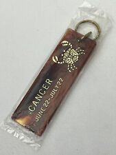 Vintage 1985 CANCER Crab Zodiac Key Ring Fob Keychain June 22-July 22 Astrology picture