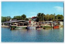 c1950's View Of Walker Boat Service Walker Minnesota MN Vintage Postcard picture