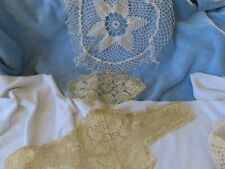Mixed Lot of 3 Vintage Crocheted Doilies Cream & White EXCELLENT picture