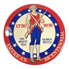 America's Bicentennial 1776 1976 The Minute Man Colonial Militia Pin picture