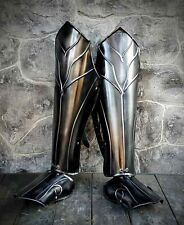 Medieval Steel Dwarven Leg Knight Greaves Armor Leg Greaves LARP Halloween Gift picture