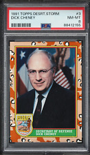 Dick Cheney PSA 8 1991 Topps Desert Storm #3 Sec DEF VICE picture