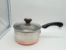 Revere Ware 2 QT Quart Sauce Pan Pot Copper Clad Bottom Glass Vented Lid picture