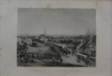 Revolutionary War Retreat From Concord Antique Original 1870's Engraving picture